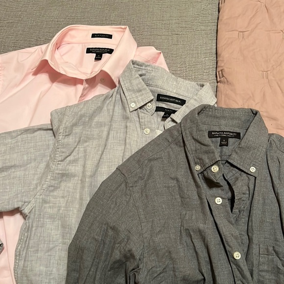 Banana Republic Slim Fit Dress Shirt Bundle, 3 shirts! - Picture 2 of 2